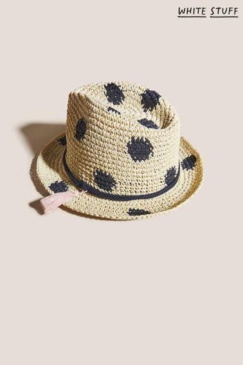 White Stuff Natural Spot Trilby Hat (812963) | £30