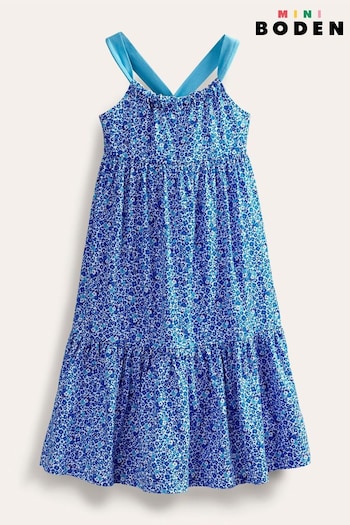 Boden Blue Tiered Printed Jersey Dress (813023) | £27 - £31