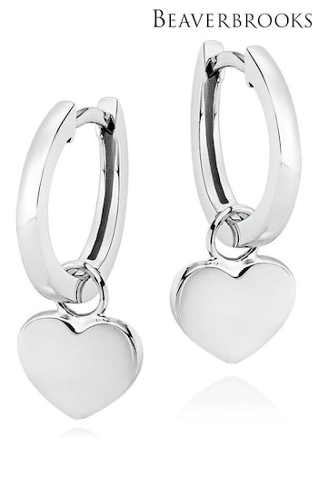 Beaverbrooks Heart Charm Hoop Earrings (813330) | £50
