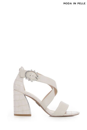Moda in Pelle Flared Heel Sandals with Cross-Over Ankle Strap (813446) | £99