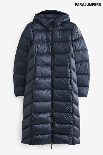 Parajumpers Navy Leah Sheen Long Down Quilted Coat (813723) | £570