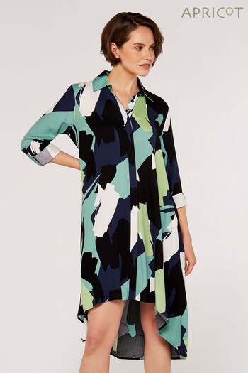 Apricot Blue Multi Brushstroke Print Dress (814868) | £35