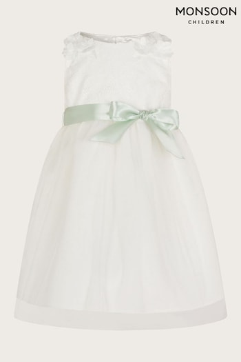 Monsoon Baby Natural Freya Scuba Bridesmaids Dress (815267) | £45 - £50