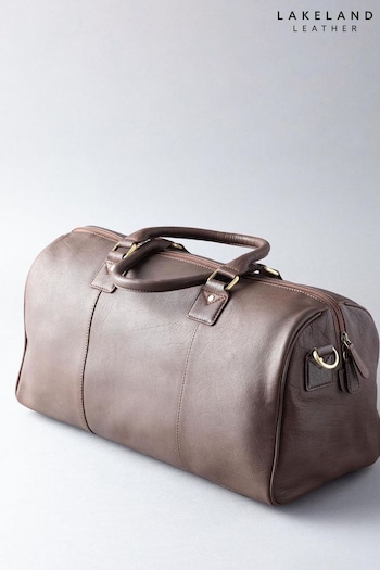 Lakeland Leather Discoverer Medium Leather Brown Holdall (815315) | £99