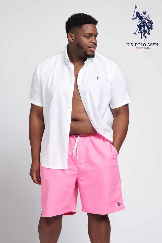 Mens swim shorts pink deals