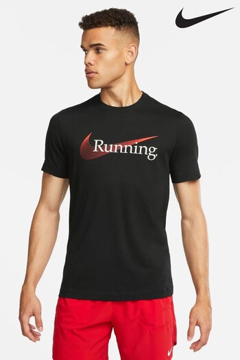 Nike Black Dri-FIT Running T-Shirt (816312) | £33