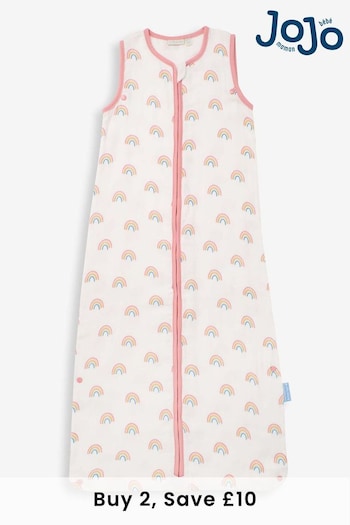 JoJo Maman Bébé Pink Rainbow 1 Tog Toddler Muslin Sleeping Bag (816406) | £30