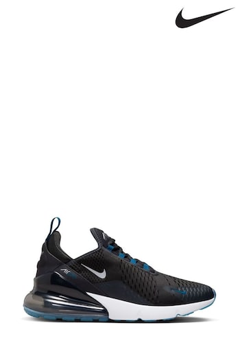 Nike white Blue/Black Air Max 270 Trainers (816759) | £145