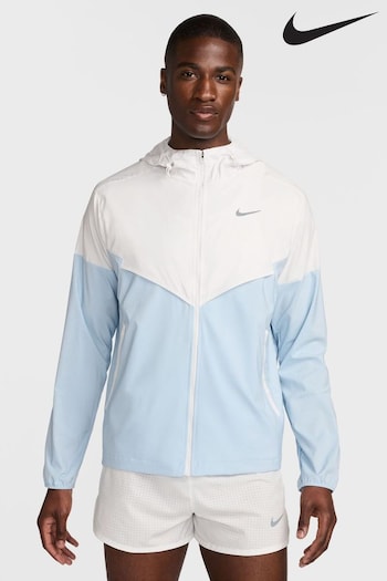 Nike white blue Light Windrunner Running Jacket (817056) | £100