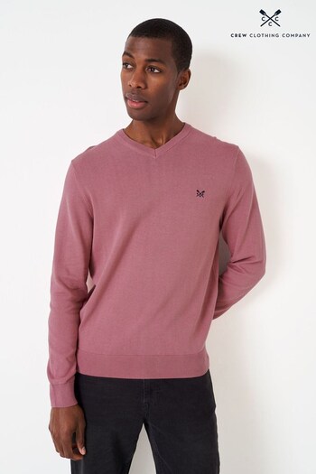 Crew Clothing Company Light Pink Cotton Classic Jumper (817132) | £55