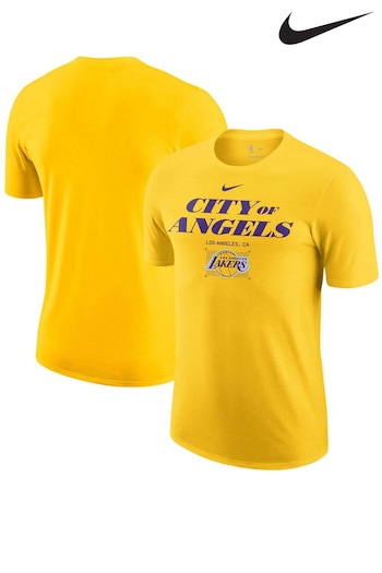 Nike Yellow Los Angeles Lakers City Pride T-Shirt (817520) | £28