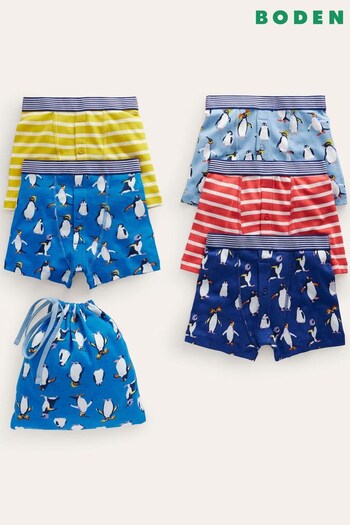 Boden Blue Boxers 5 Pack (817563) | £27 - £32