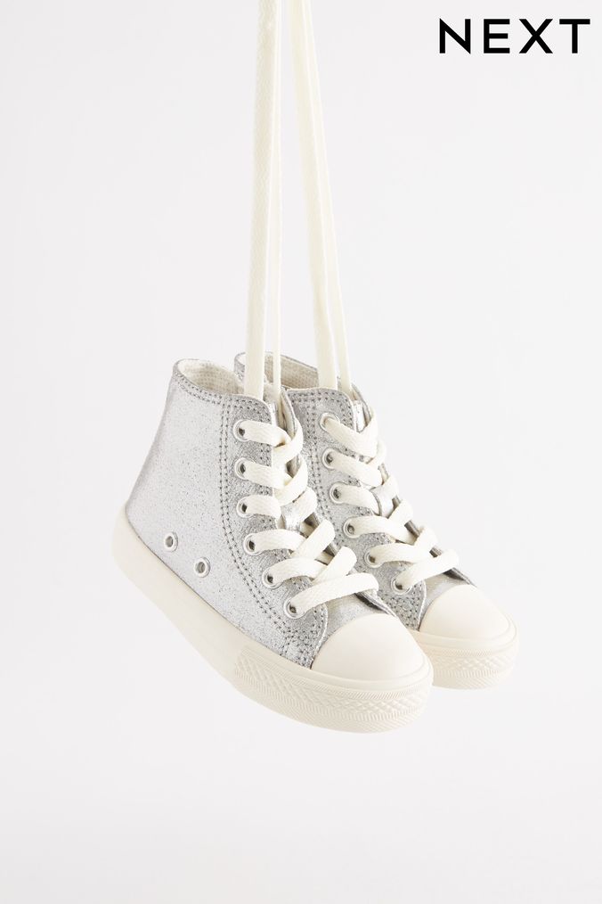 Silver Standard Fit (F) High Top Trainers (817844) | £19 - £21