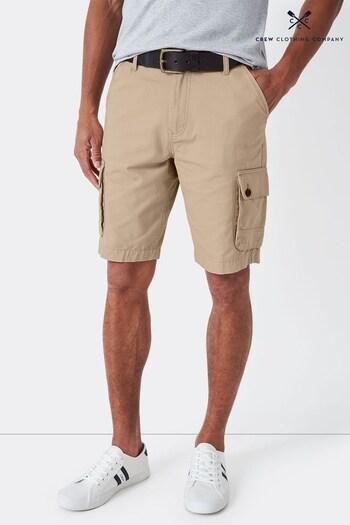 Crew Clothing Company Stone Cream Cargo Shorts (817935) | £55