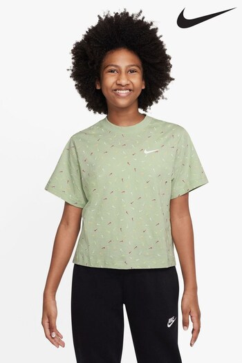 Nike Green Oversized Swoosh Boxy T-Shirt (818650) | £25
