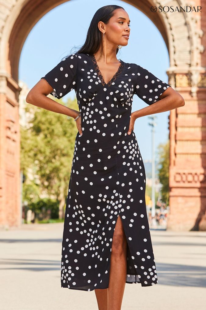 White spotty dress hot sale