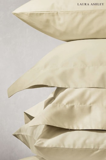 Laura Ashley Set of 2 Cream 400 Thread Count Cotton Pillowcases (819012) | £20 - £25