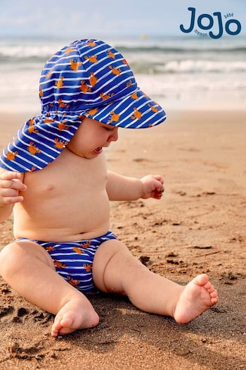 JoJo Maman Bébé Crab Kids' Flap Sun Protection Hat (819178) | £14