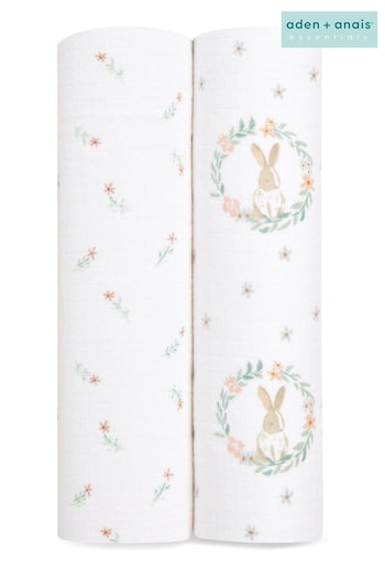 aden+anais Cream Essentials Cotton Muslin Blanket 2 Packs (819190) | £22
