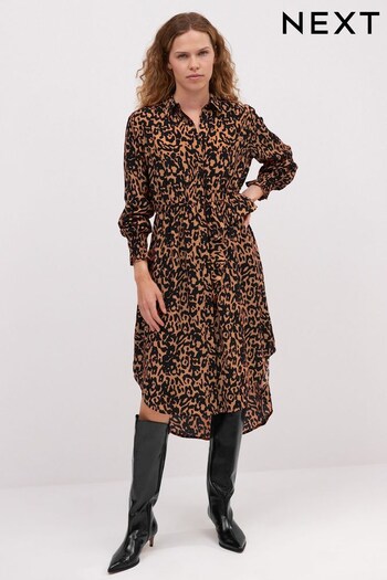 Animal Print Preen Midi Shirt Dress (819469) | £56