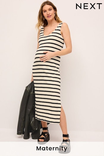 Stripe Maternity Knitted Dress (819632) | £48