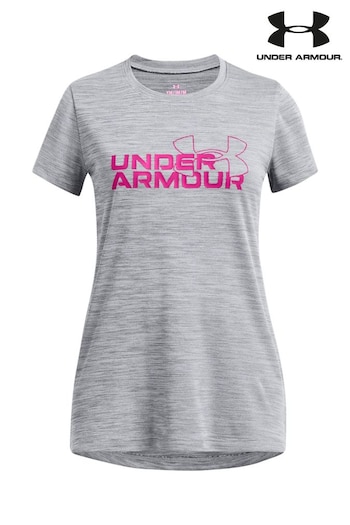 Under Armour Black Tech Twist Wordmark Logo T-Shirt (819643) | £22