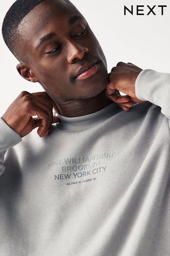 Grey Graphic Crew Neck Sweatshirt (820554) | £30