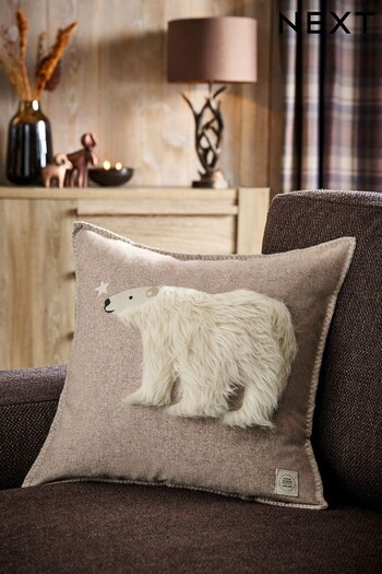 Natural Polar Bear Cushion (820665) | £16