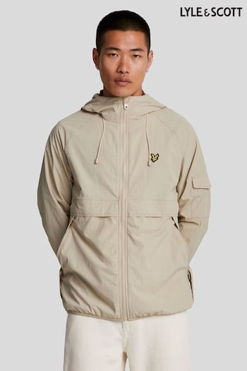 Lyle & Scott Natural Natural Hooded Windbreaker Jacket (821206) | £110