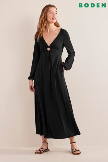 Boden Black Keyhole Jersey Maxi Dress (822335) | £95
