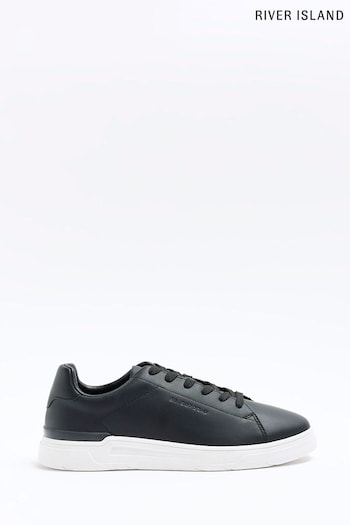 River Island Black Lace-Up Cupsole Trainers (822404) | £45