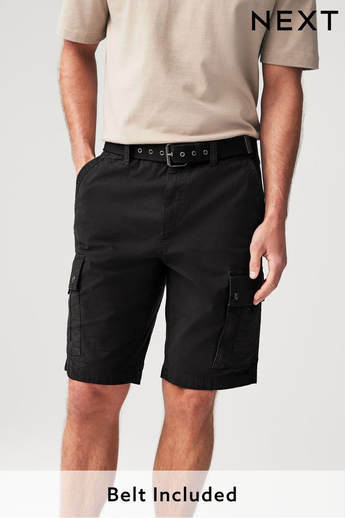 Next mens cargo shorts deals