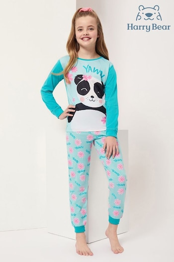 Harry Bear Blue Panda Animal Printed Pyjamas (822997) | £14