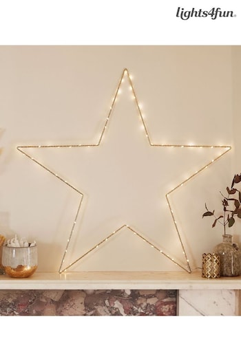 Lights4fun Gold 60cm Gold Osby Star Window Light (823448) | £20