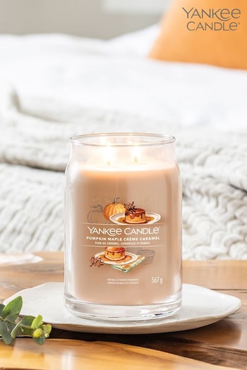 Yankee Candle Brown Signature Large Jar Pumpkin Maple Crème Caramel Scented Candle (824738) | £30