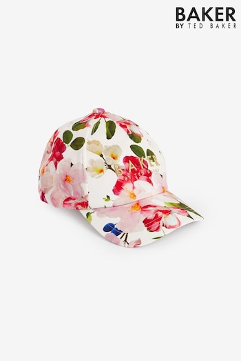 Baker by Ted Baker Girls Floral Twill Embroidered Baseball Cap sich (824771) | £18