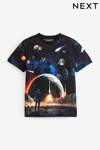 Space Rocket Astronaut All-Over Print Short Sleeve T-Shirt (3-16yrs) (824824) | £11 - £16