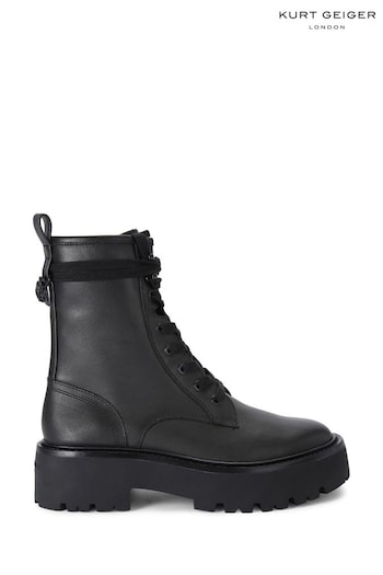 Kurt Geiger London Matilda Lace-Up Black Boots (824834) | £249