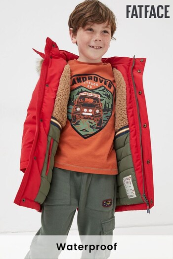 FatFace Red Addison Waterproof Coat (825111) | £70