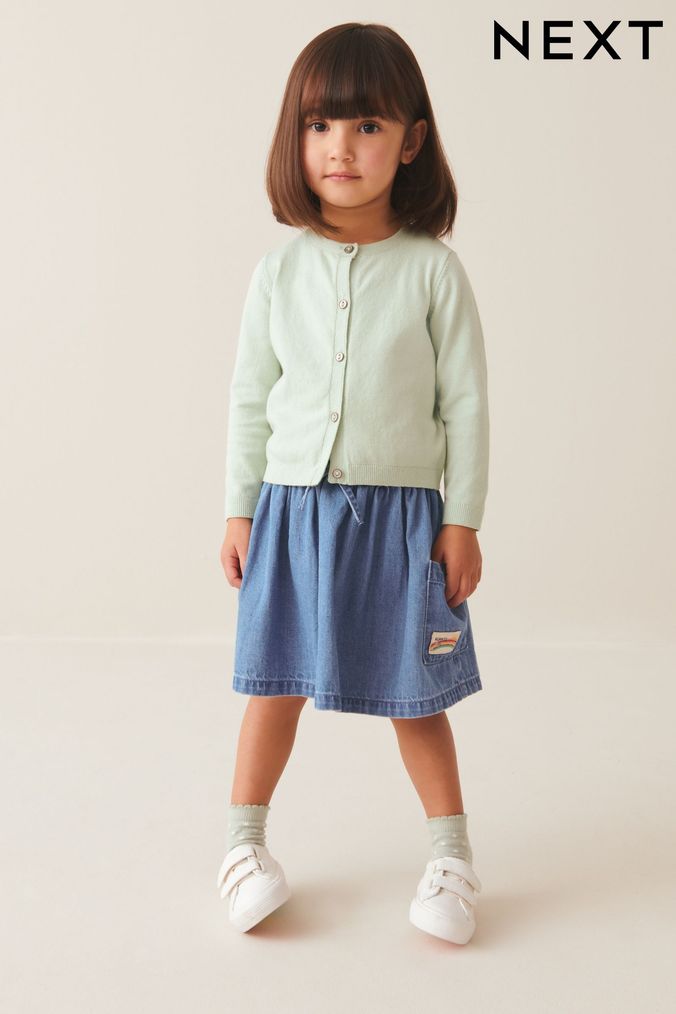 Girls mint deals green cardigan