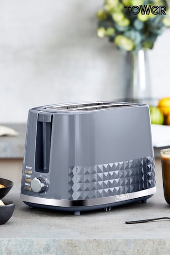 Tower Grey Solitaire 2 Slice Toaster (825486) | £30