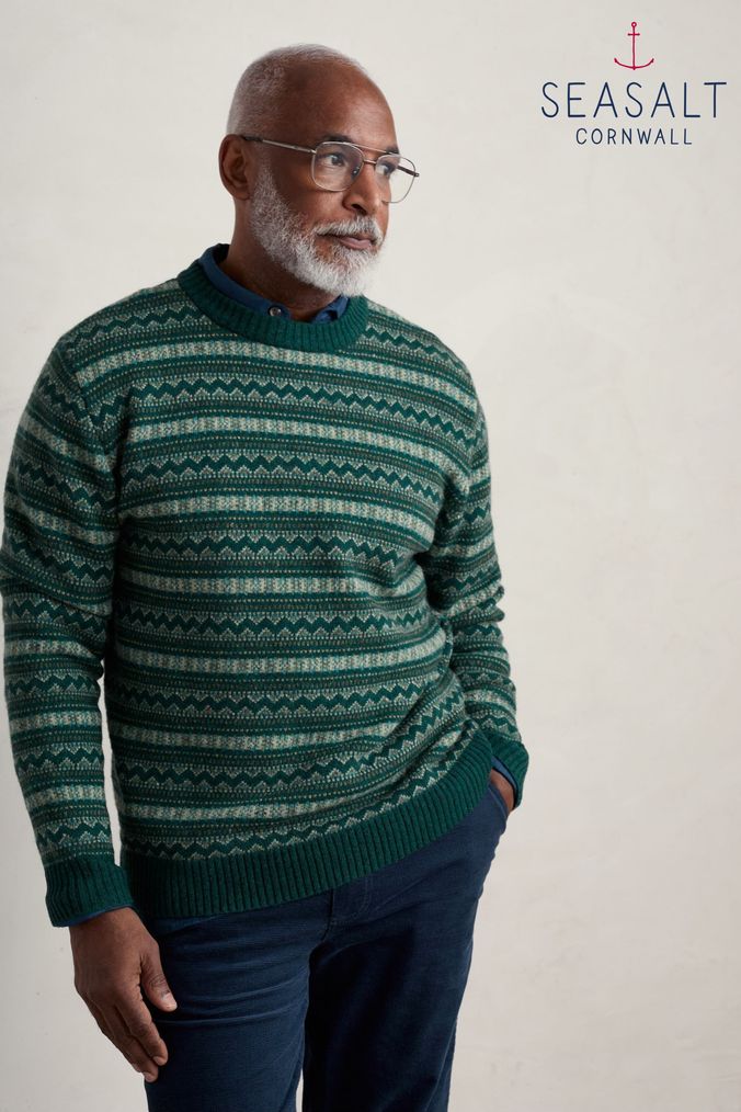 Buy Men s Fairisle Plus Size Knitwear Online Next UK
