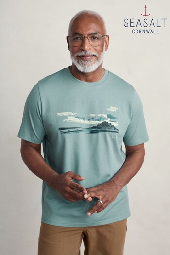 Seasalt Cornwall Green Midwatch T-Shirt (826244) | £30