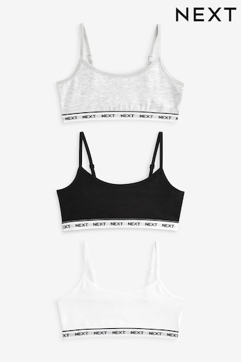 Monochrome Strappy Crop Top 3 Pack (5-16yrs) (826394) | £8 - £11