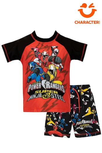 Character Red/Black Power Rangers Shorts and Top Swim Set (826879) | £21
