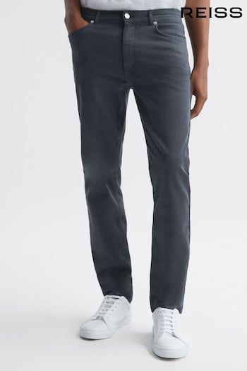 Reiss Airforce Blue Dover Slim Fit Brushed Jeans (827270) | £128