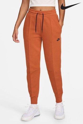 Nike Orange Sportswear Tech Fleece Mid-Rise Joggers (827892) | £90