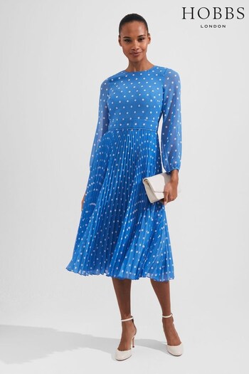 Hobbs Blue Petite Selena Dress (829019) | £189