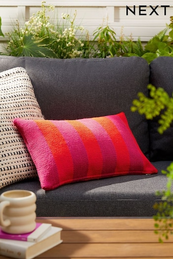 Fushsia Pink 50 x 30cm Stripe Bright Cushion (829062) | £18