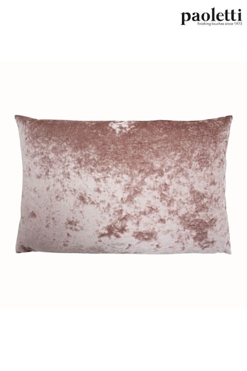 Riva Paoletti Blush Pink Verona Crushed Velvet Rectangular Polyester Filled Cushion (829088) | £17